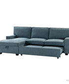 Sendera Upholstered  Pull Out Sleeper Sofa & Chaise with Storage (Right)