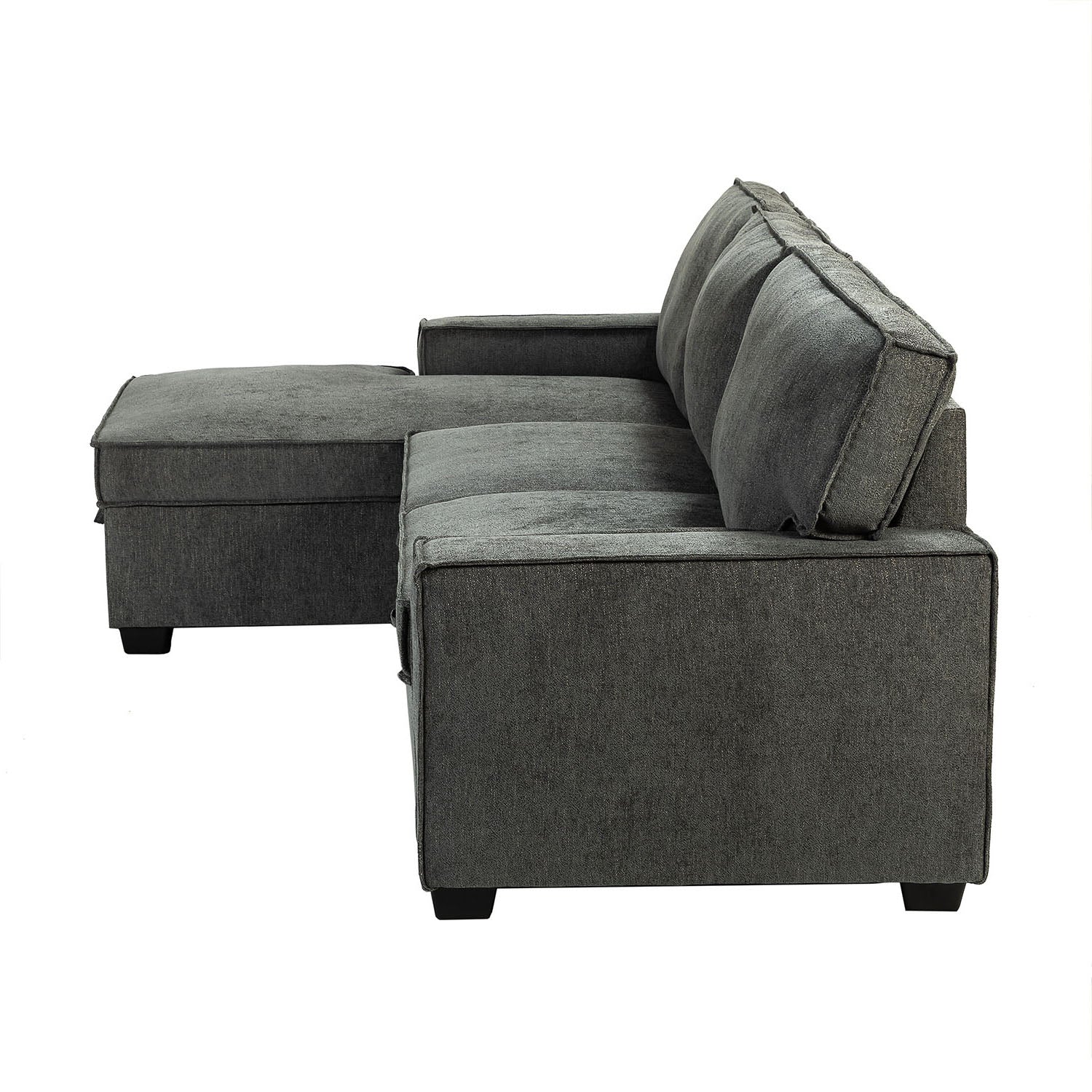 Sendera Upholstered  Pull Out Sleeper Sofa & Chaise with Storage (Right)