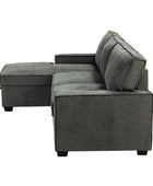 Sendera Upholstered  Pull Out Sleeper Sofa & Chaise with Storage (Right)