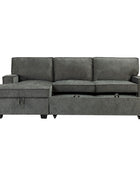 Sendera Upholstered  Pull Out Sleeper Sofa & Chaise with Storage (Right)