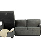 Sendera Upholstered  Pull Out Sleeper Sofa & Chaise with Storage (Right)