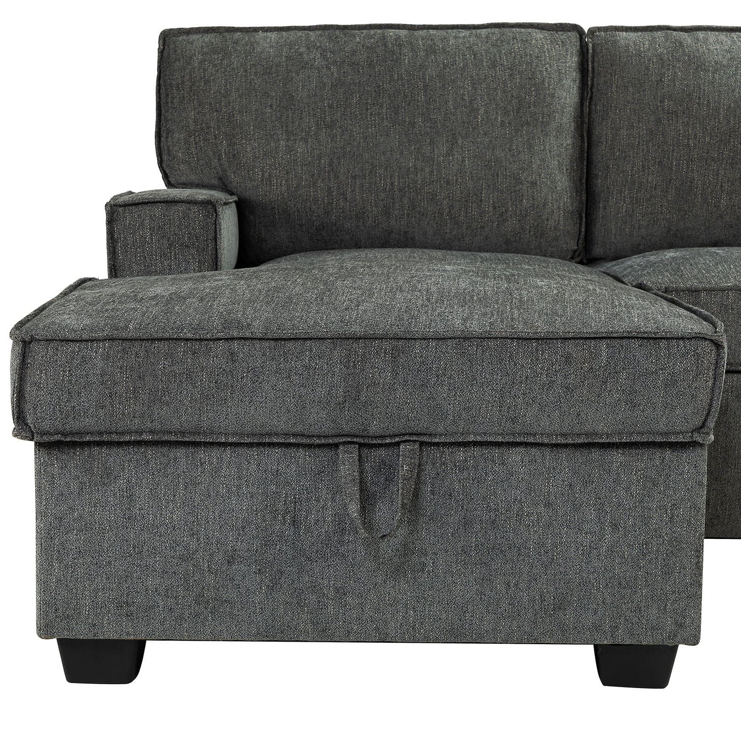 Sendera Upholstered  Pull Out Sleeper Sofa & Chaise with Storage (Right)