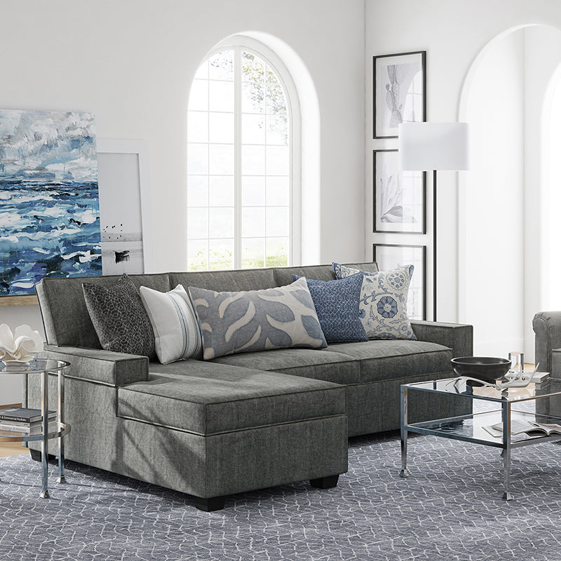 Sendera Upholstered  Pull Out Sleeper Sofa & Chaise with Storage (Right)