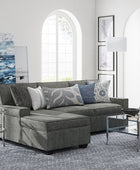 Sendera Upholstered  Pull Out Sleeper Sofa & Chaise with Storage (Right)