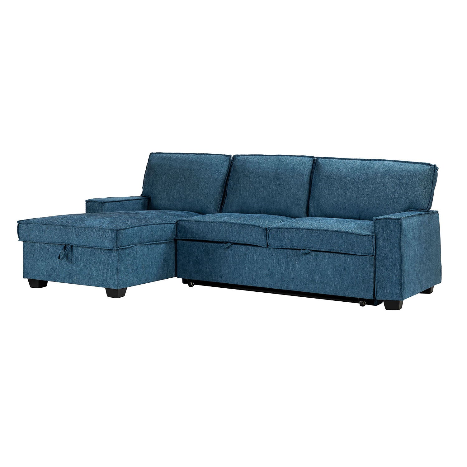 Sendera Upholstered  Pull Out Sleeper Sofa & Chaise with Storage (Right)