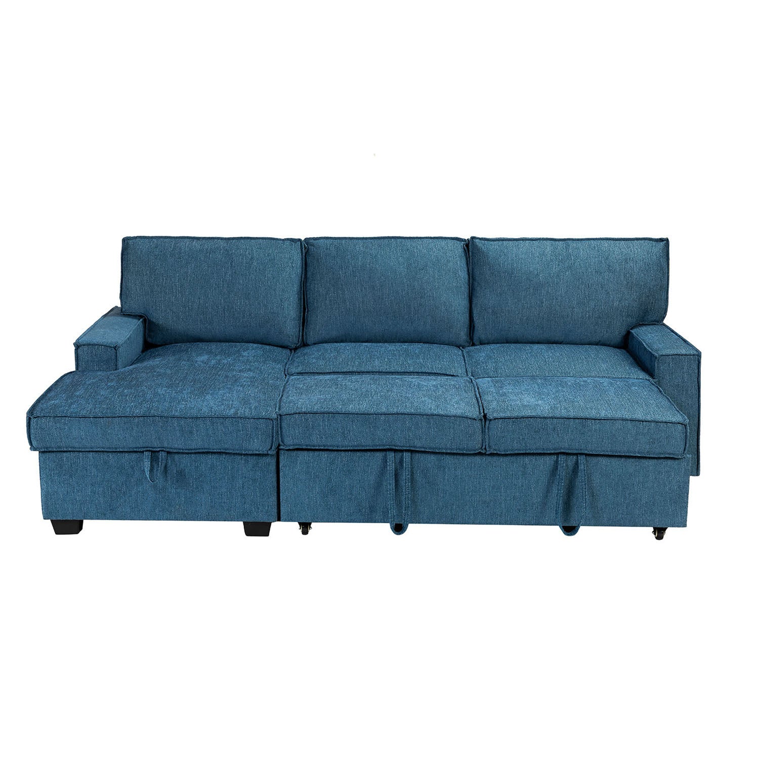 Sendera Upholstered  Pull Out Sleeper Sofa & Chaise with Storage (Right)