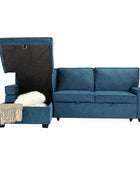 Sendera Upholstered  Pull Out Sleeper Sofa & Chaise with Storage (Right)