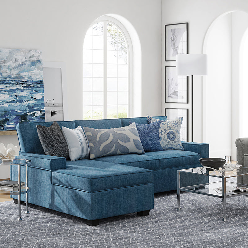 Sendera Upholstered  Pull Out Sleeper Sofa & Chaise with Storage (Right)