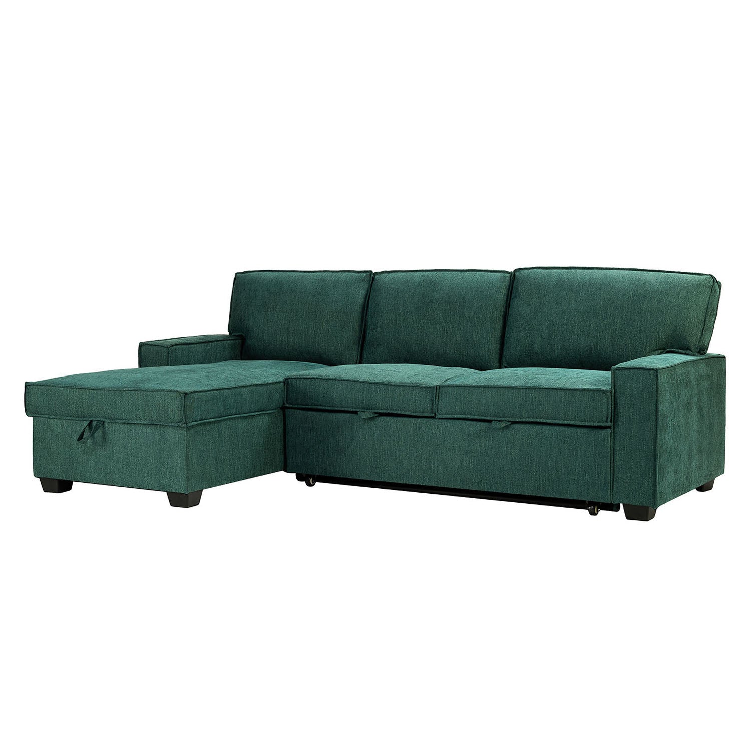 Sendera Upholstered  Pull Out Sleeper Sofa & Chaise with Storage (Right)