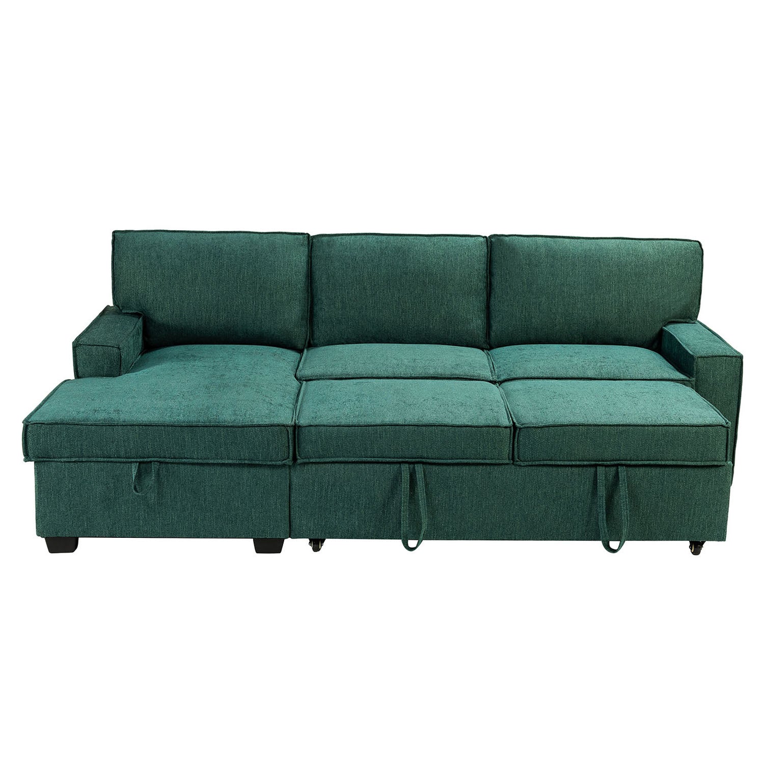 Sendera Upholstered  Pull Out Sleeper Sofa & Chaise with Storage (Right)