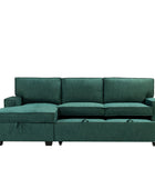 Sendera Upholstered  Pull Out Sleeper Sofa & Chaise with Storage (Right)