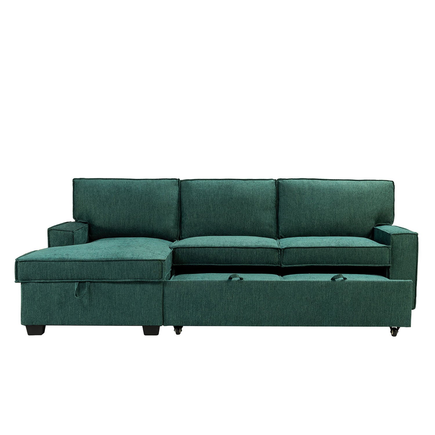 Sendera Upholstered  Pull Out Sleeper Sofa & Chaise with Storage (Right)