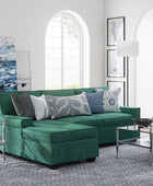 Sendera Upholstered  Pull Out Sleeper Sofa & Chaise with Storage (Right)