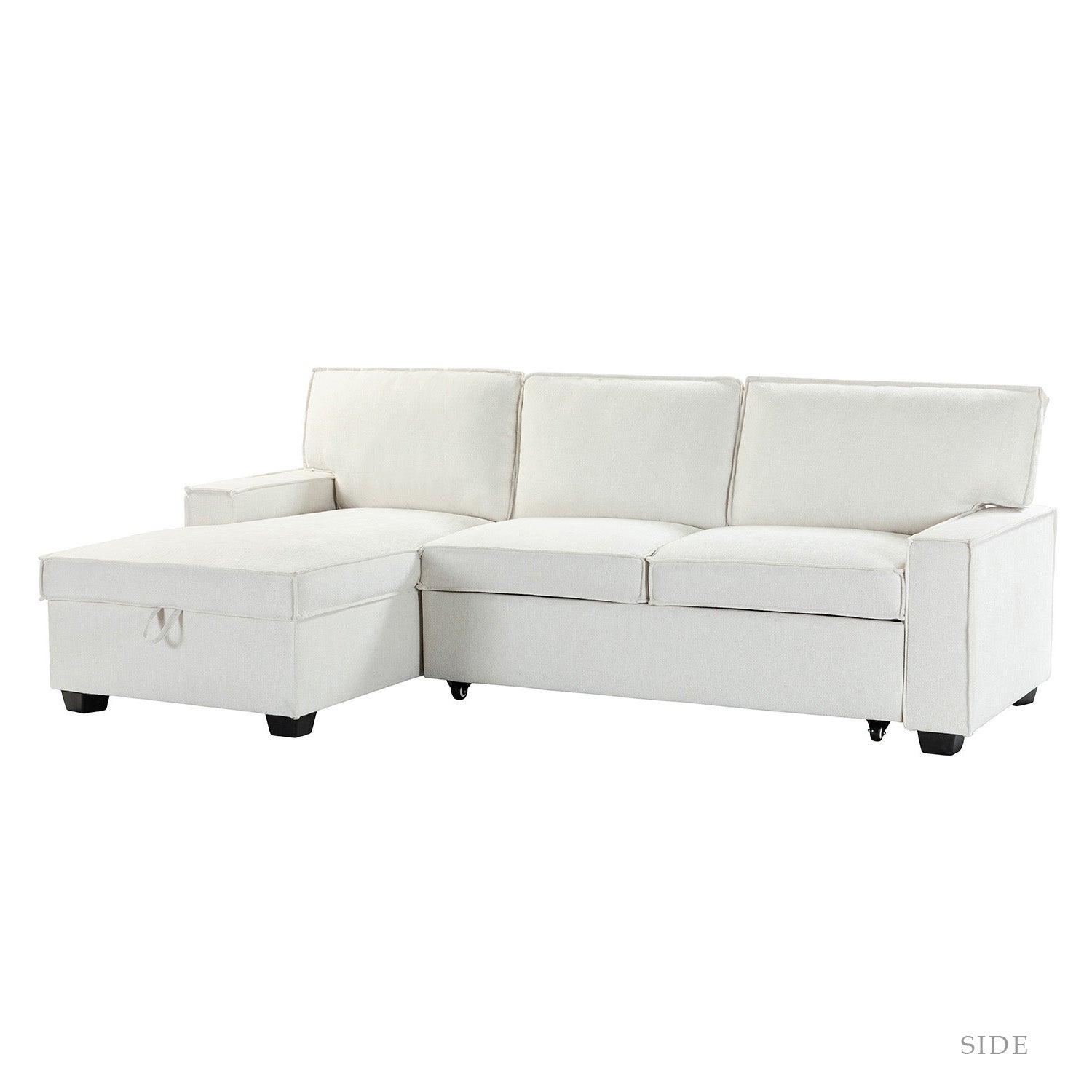 Sendera Upholstered  Pull Out Sleeper Sofa & Chaise with Storage (Right)