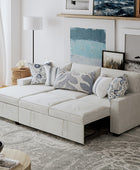 Sendera Upholstered  Pull Out Sleeper Sofa & Chaise with Storage (Right)