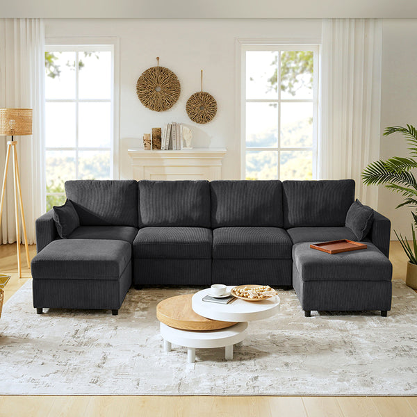 Amando 6-Seater Soft Storage Sectional Sofa