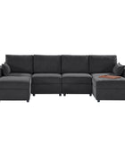 Amando 6-Seater Upholstered Sectional Sofa