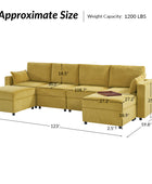 Amando 6-Seater Upholstered Sectional Sofa