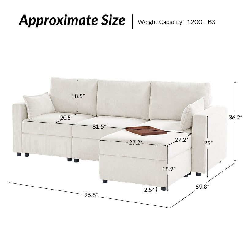 Amando Upholstered Sectional Sofa