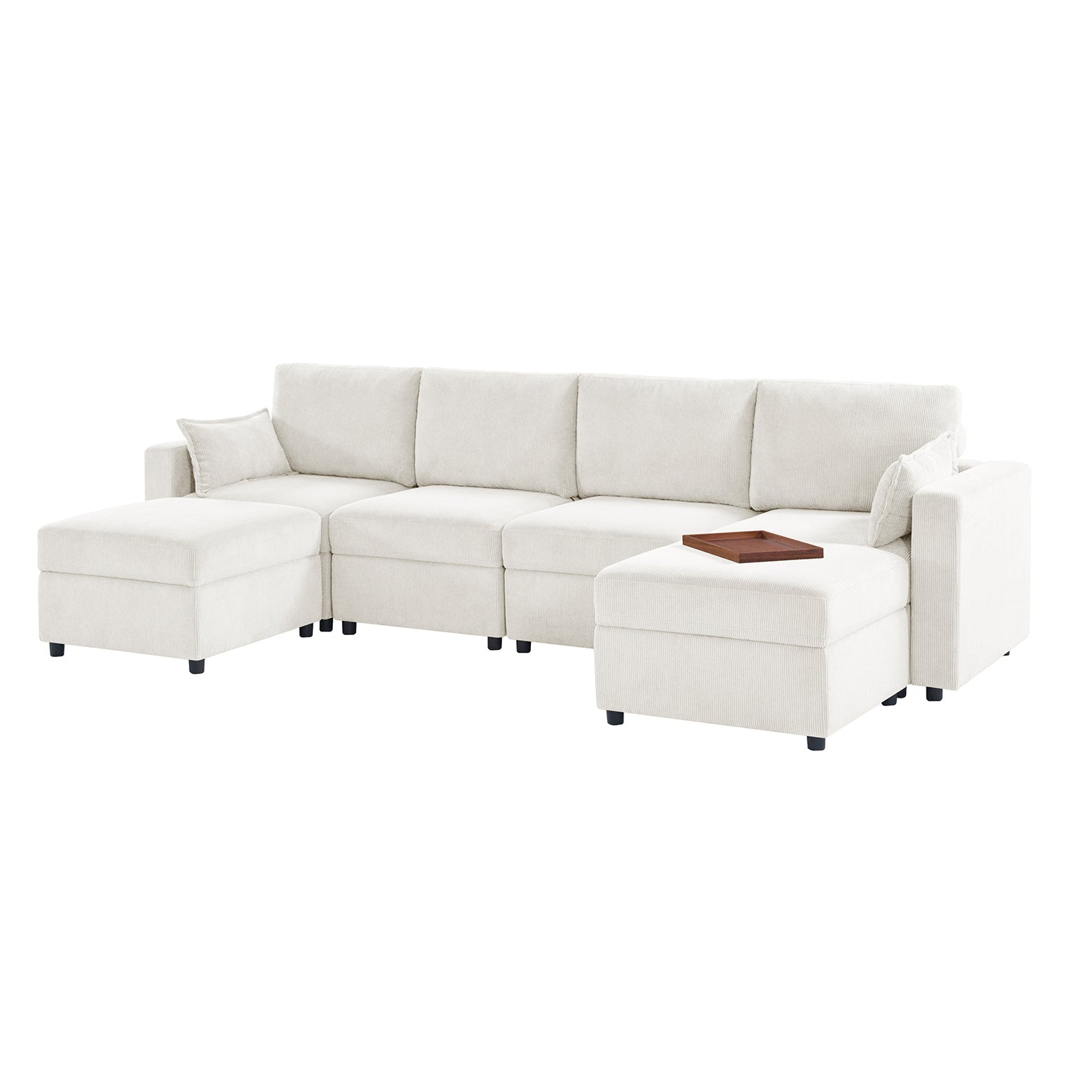 Amando 6-Seater Upholstered Sectional Sofa