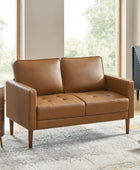 Eleutheria Mid-century Loveseat Sofa with Solid Wood Legs