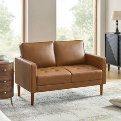 Eleutheria Mid-century Loveseat Sofa with Solid Wood Legs