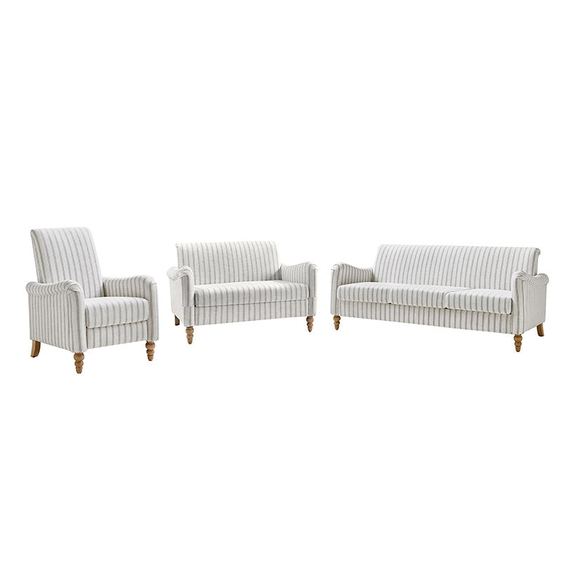 Striped Farmhouse Living Room Set