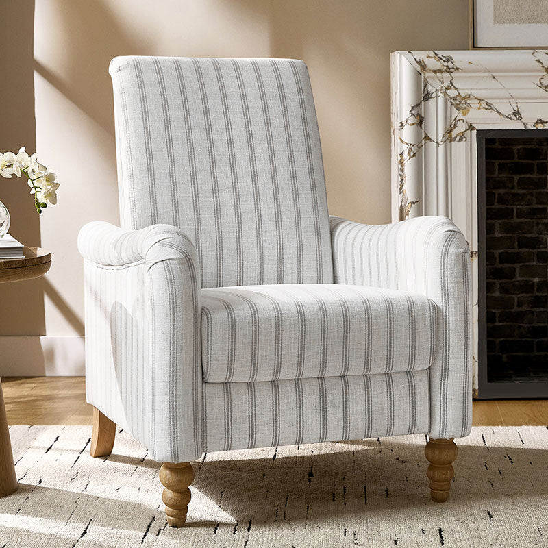Striped Farmhouse Recliner