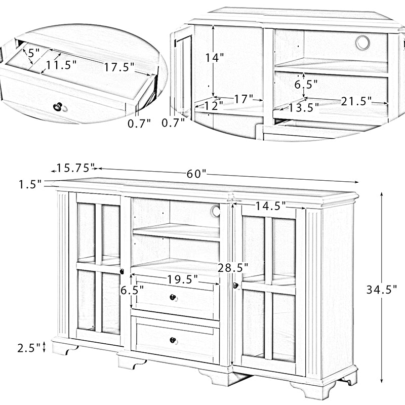 Curzia TV Stand for TVs up to 65"