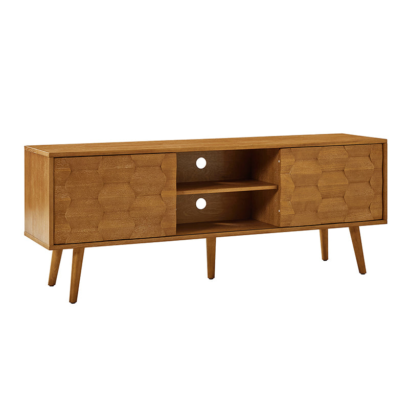 Velasco Mid-century Modern TV Stand with Built-in Cable Management