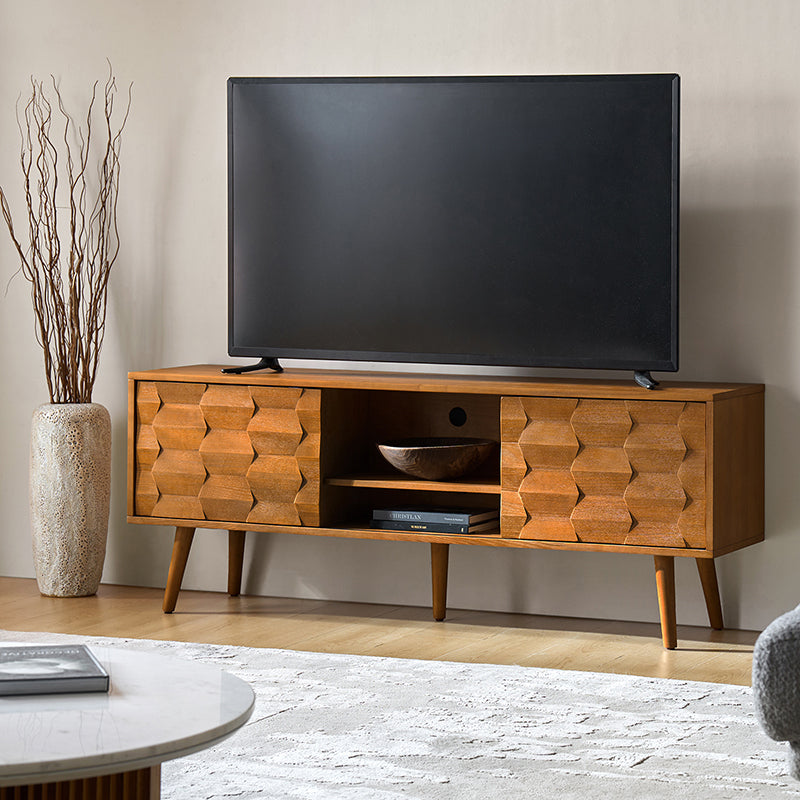 Velasco Mid-century Modern TV Stand with Built-in Cable Management