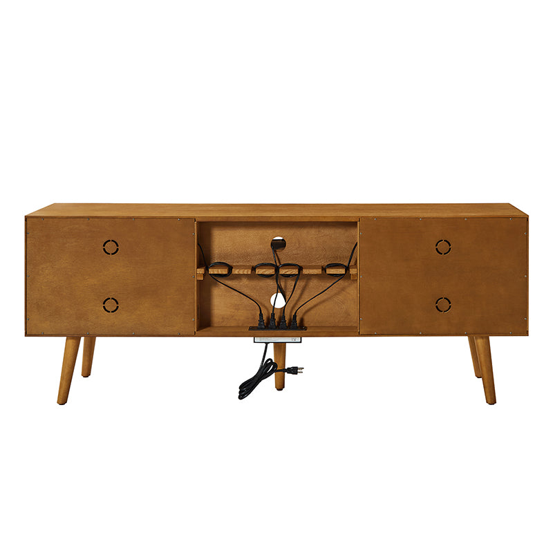 Velasco Mid-century Modern TV Stand with Built-in Cable Management