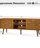 Velasco Mid-century Modern TV Stand with Built-in Cable Management