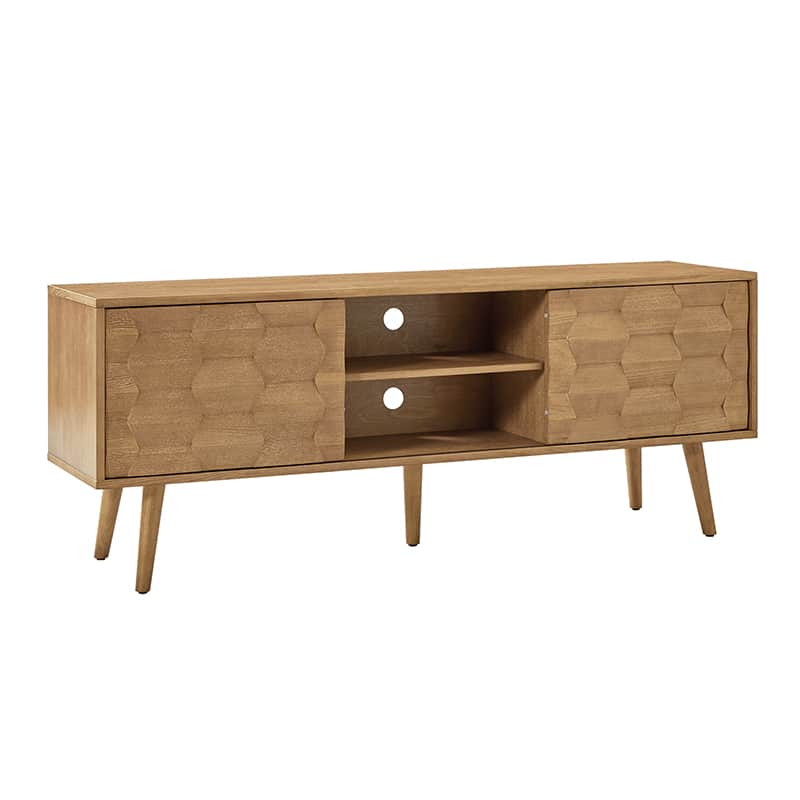 Velasco Mid-century Modern TV Stand with Built-in Cable Management