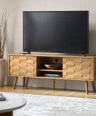 Velasco Mid-century Modern TV Stand with Built-in Cable Management