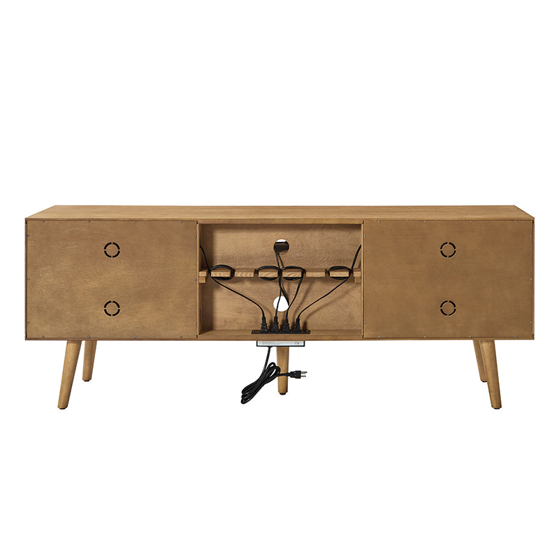 Velasco Mid-century Modern TV Stand with Built-in Cable Management