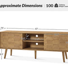 Velasco Mid-century Modern TV Stand with Built-in Cable Management