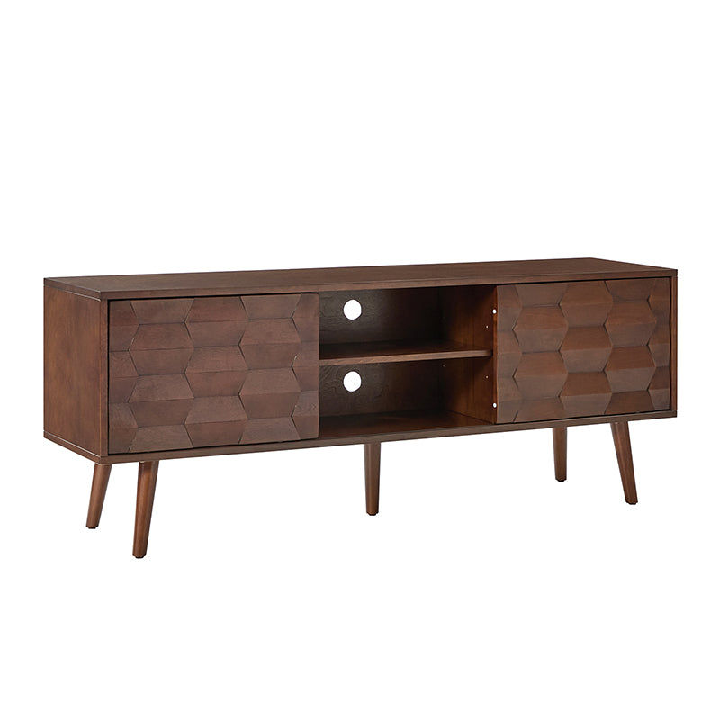 Velasco Mid-century Modern TV Stand with Built-in Cable Management