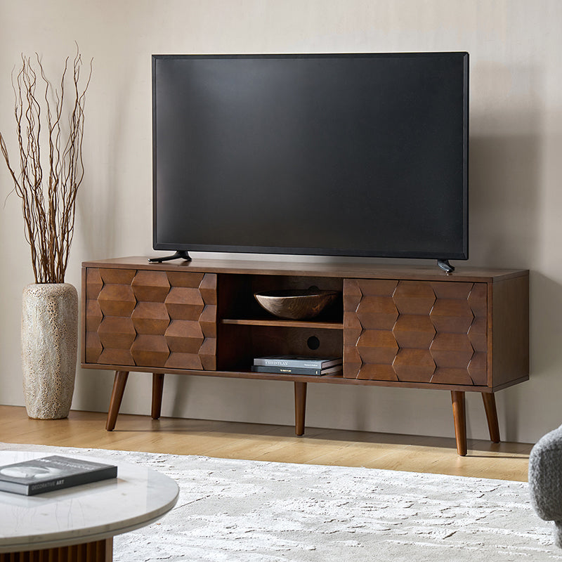 Velasco Mid-century Modern TV Stand with Built-in Cable Management