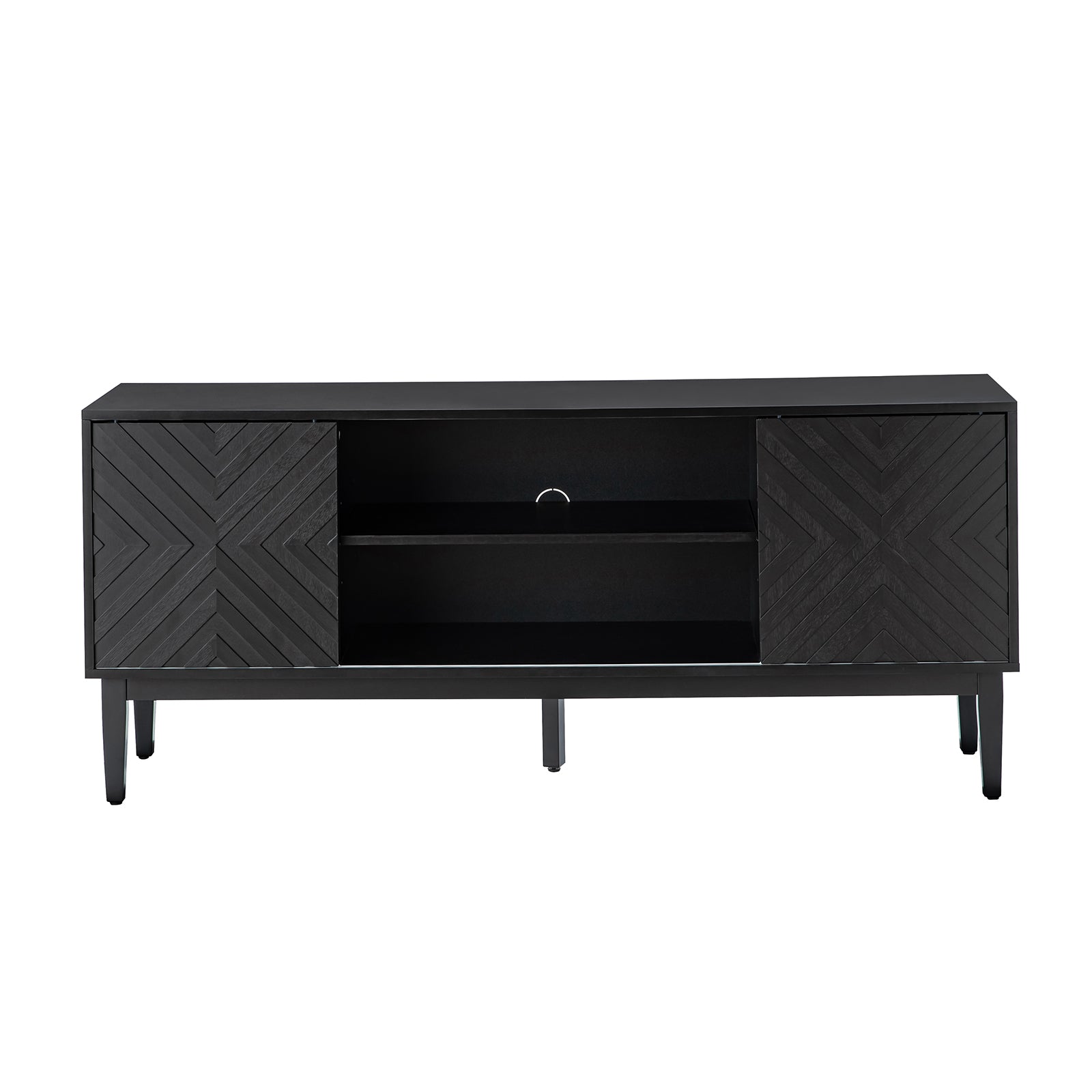 Regal TV Stand for TVs up to 65'' with Reversible Checkered Game Board