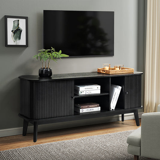 David 65" Modern Hidden Space Sliding Door TV Stand