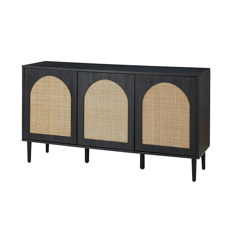 Posey 56" Wide Wood and Rattan Kacie Modern Sideboard