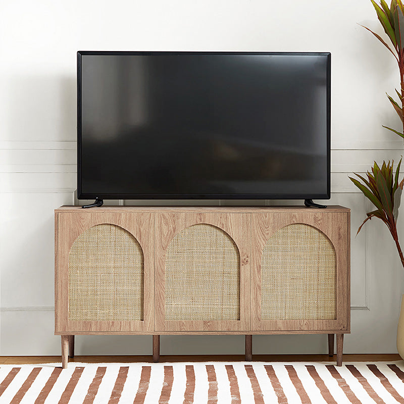 Posey 56" Wide Wood and Rattan Kacie Modern Sideboard