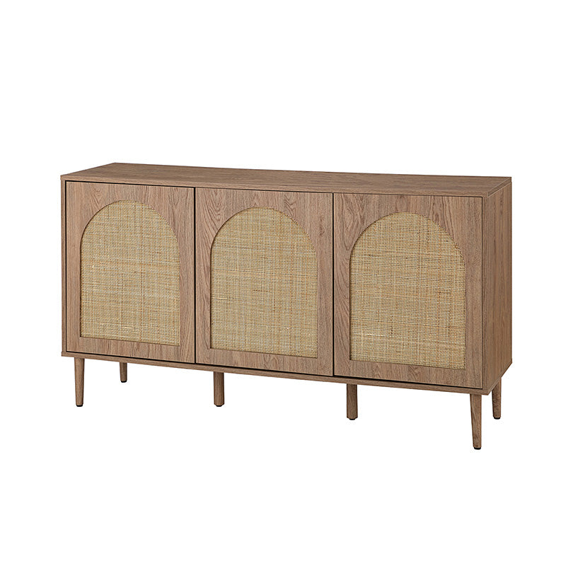 Posey 56" Wide Wood and Rattan Kacie Modern Sideboard