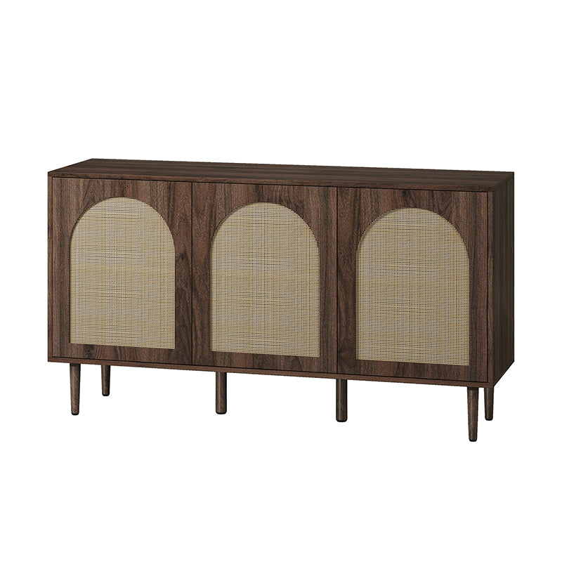 Posey 56'' Wide Wood and Rattan Sideboard