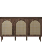 Posey 56'' Wide Wood and Rattan Sideboard