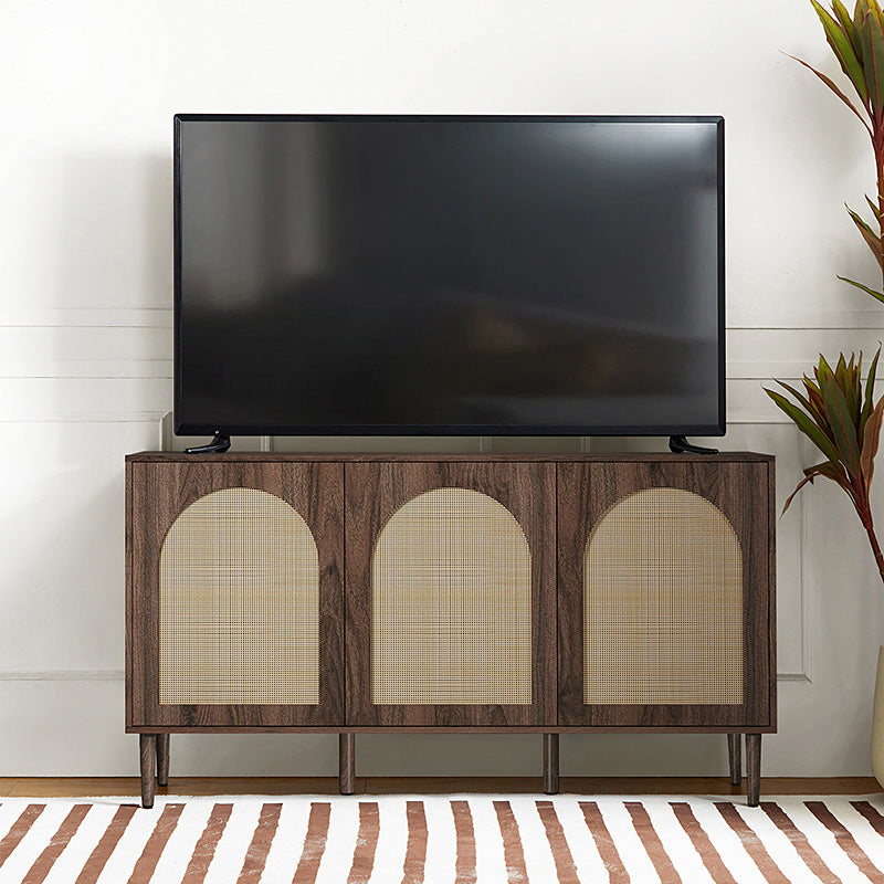 Posey 56" Wide Wood and Rattan Kacie Modern Sideboard