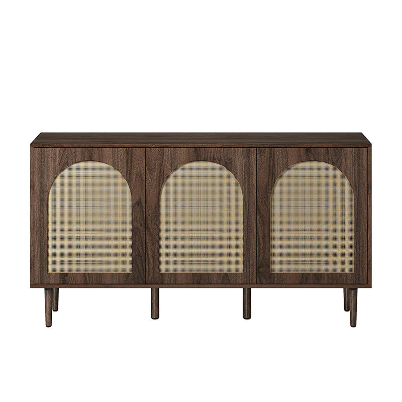 Posey 56" Wide Wood and Rattan Kacie Modern Sideboard