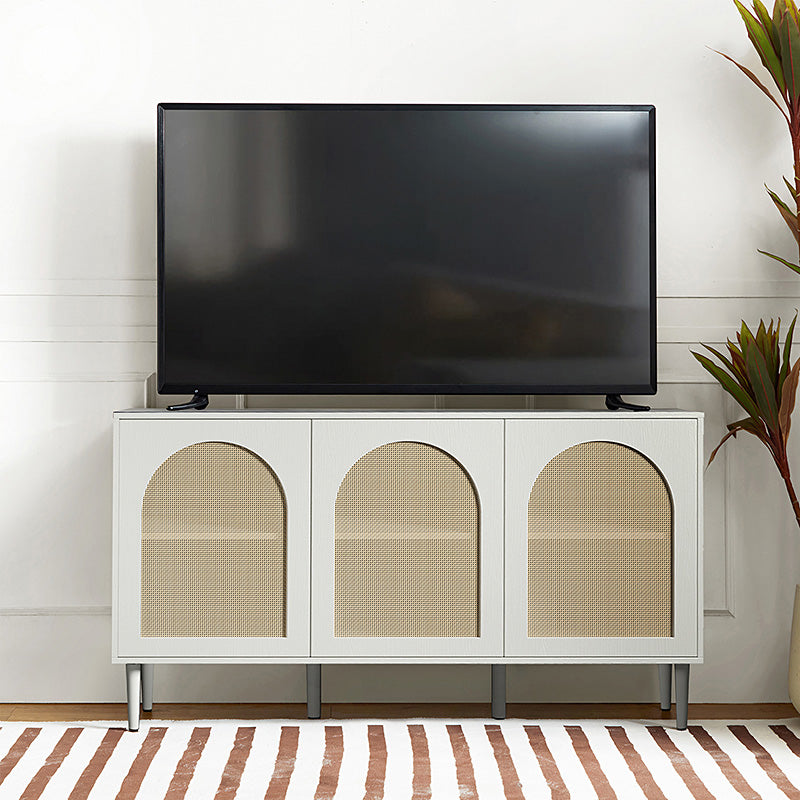 Posey 56" Wide Wood and Rattan Kacie Modern Sideboard