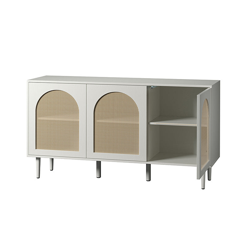 Posey 56" Wide Wood and Rattan Kacie Modern Sideboard